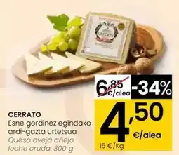 Eroski Cerrato - queso oveja añejo leche crud oferta