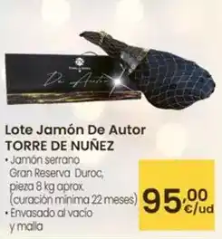 Eroski Torre de núñez - lote jamón de autor oferta