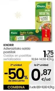 Eroski Knorr - caldos en pastillas oferta