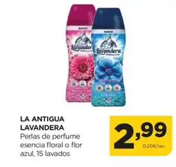 Alimerka LA ANTIGUA LAVANDERA Perlas de perfume esencia floral o flor azul, 15 lavados oferta