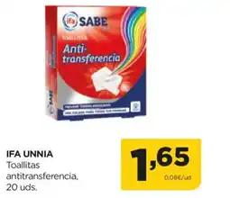 Alimerka IFA UNNIA Toallitas antitransferencia oferta