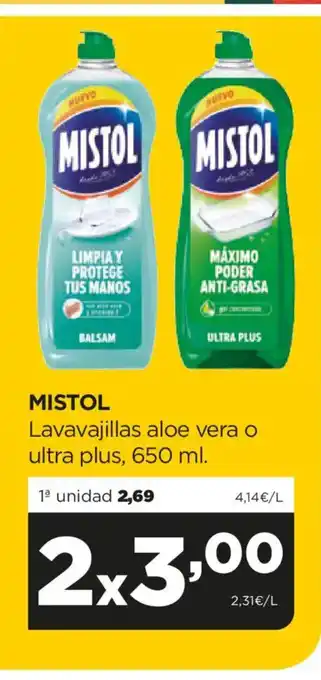 MISTOL Lavavajillas aloe vera o ultra plus