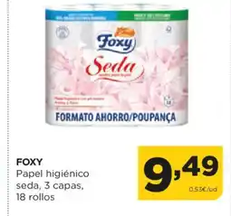 Alimerka FOXY Papel higiénico seda, 3 capas, 18 rollos oferta