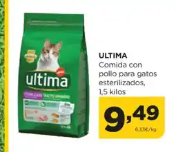 Alimerka ULTIMA Comida con pollo para gatos esterilizados oferta