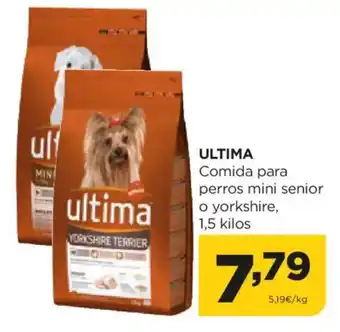 Alimerka ULTIMA Comida para perros mini senior o yorkshire oferta