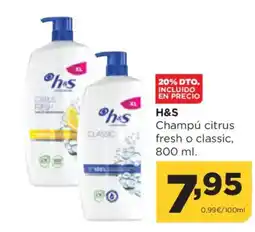 Alimerka H&S Champú citrus fresh o classic oferta