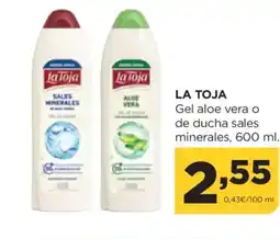 Alimerka LA TOJA Gel aloe vera o de ducha sales minerales oferta