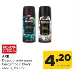 Alimerka AXE Desodorante aqua bergamot o black vanilla oferta