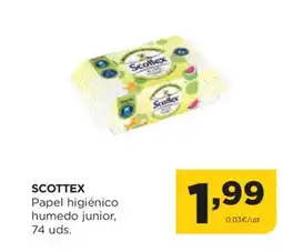 Alimerka SCOTTEX Papel higiénico humedo junior oferta