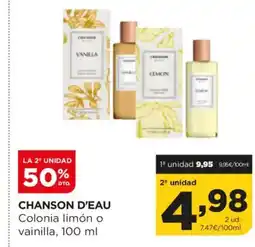 Alimerka CHANSON D'EAU Colonia limón o vainilla oferta
