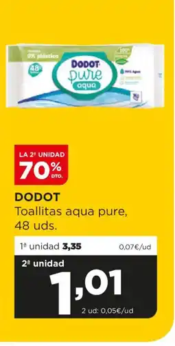 Alimerka DODOT Toallitas aqua pure oferta