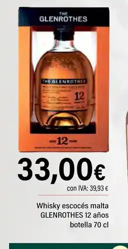 Cash Ifa GLENROTHES Whisky escocés malta oferta