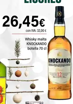 Cash Ifa KNOCKANDO Whisky malta oferta