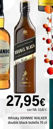 Cash Ifa JOHNNIE WALKER Whisky double black botella oferta