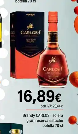 Cash Ifa CARLOS Brandy i solera gran reserva estuche oferta