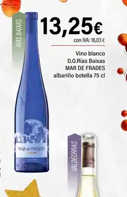 Cash Ifa MAR DE FRADES Vino blanco D.O.Rías Baixas albariño botella oferta
