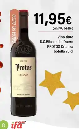 Cash Ifa PROTOS Vino tinto D.O.Ribera del Duero Crianza oferta