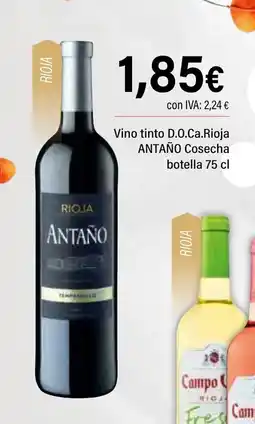 Cash Ifa ANTAÑO Vino tinto D.O.Ca.Rioja Cosecha botella oferta