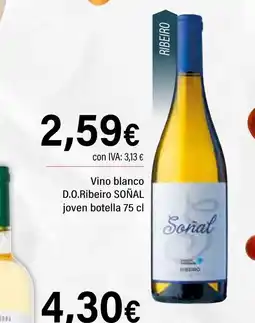 Cash Ifa SOÑAL Vino blanco D.O.Ribeiro joven botella oferta