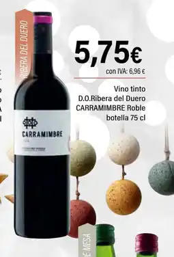 Cash Ifa CARRAMIMBRE Vino tinto D.O.Ribera del Duero Roble botella oferta
