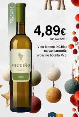 Cash Ifa MIUDIÑO Vino blanco D.O.Rías Baixas albariño botella oferta