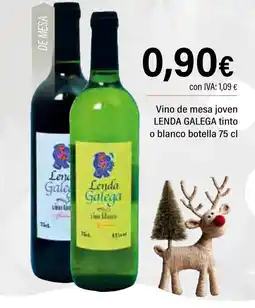 Cash Ifa LENDA GALEGA Vino de mesa joven tinto o blanco botella oferta