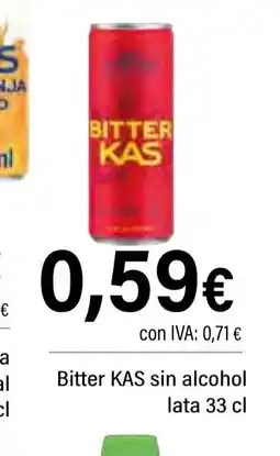 Cash Ifa KAS Bitter sin alcohol lata oferta