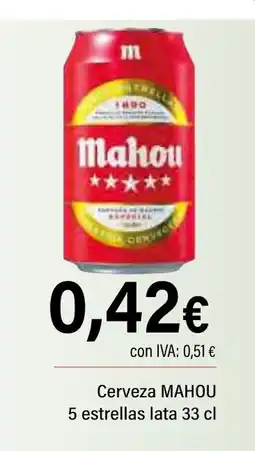 Cash Ifa MAHOU Cerveza 5 estrellas lata oferta