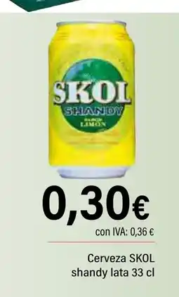Cash Ifa SKOL Cerveza shandy lata oferta