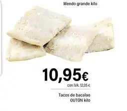 Cash Ifa OUTÓN Tacos de bacalao oferta