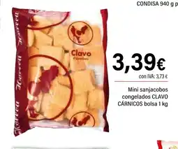 Cash Ifa CLAVO CÁRNICOS Mini sanjacobos congelados oferta