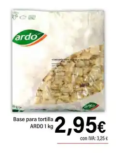 Cash Ifa ARDO Base para tortilla oferta