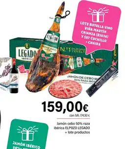 Cash Ifa ELPOZO LEGADO Jamón cebo 50% raza ibérica oferta