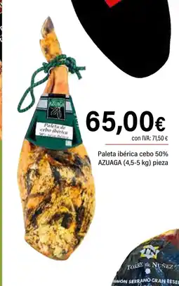 Cash Ifa AZUAGA Paleta ibérica cebo 50% oferta