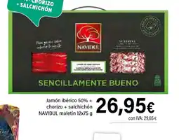 Cash Ifa NAVIDUL Jamón ibérico 50% + chorizo + salchichón maletín oferta