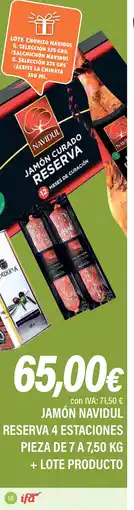 Cash Ifa Jamón navidul reserva 4 estaciones oferta