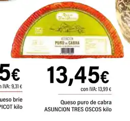 Cash Ifa ASUNCION TRES OSCOS Queso puro de cabra oferta