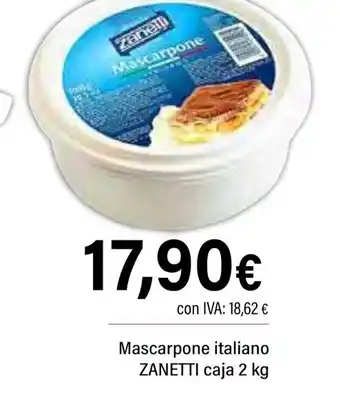 Cash Ifa ZANETTI Mascarpone italiano oferta