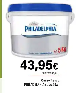 Cash Ifa PHILADELPHIA Queso fresco oferta