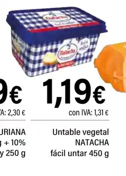 Cash Ifa NATACHA Untable vegetal oferta