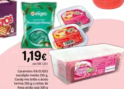 Cash Ifa IFA ELIGES Caramelos eucalipto-menta,Candy mix brillo o ácido tarrina o cintas de fresa ácida caja oferta