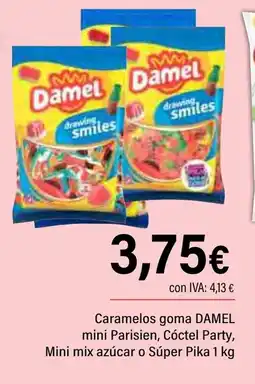 Cash Ifa DAMEL Caramelos goma mini Parisien, Cóctel Party, Mini mix azúcar o Súper Pika oferta