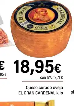 Cash Ifa EL GRAN CARDENAL Queso curado oveja oferta
