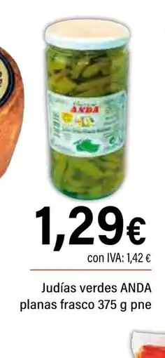 Cash Ifa ANDA Judias verdes planas frasco oferta