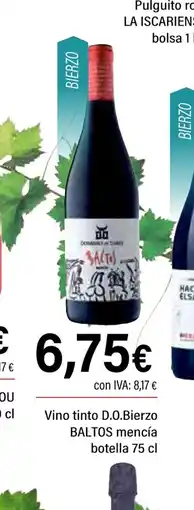 Cash Ifa BALTOS Vino tinto D.O.Bierzo mencia botella oferta