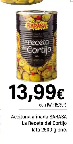 Cash Ifa SARASA Aceituna aliñada La Receta del Cortijo lata oferta