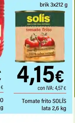 Cash Ifa SOLIS Tomate frito lata oferta
