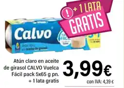 Cash Ifa CALVO Atún claro en aceite de girasol Vuelca Fácil oferta