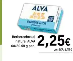 Cash Ifa ALVA Berberechos al natural oferta