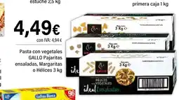 Cash Ifa GALLO Pasta con vegetales Pajaritas ensaladas Margaritas o Hélices oferta